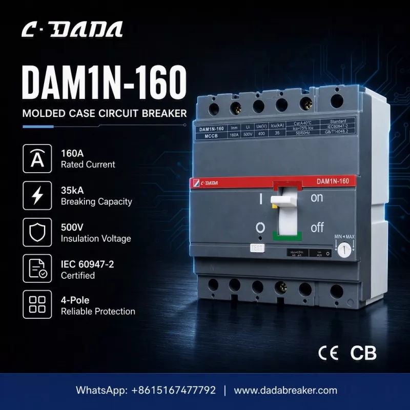 Tiksli pramoninių tinklų apsauga: C·DADA DAM1N-160 MCCB