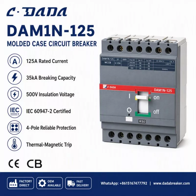 Antrinio paskirstymo vientisumo užtikrinimas: C·DADA DAM1N-125 MCCB sprendimas