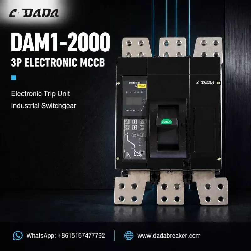 DAM1-2000 3P elektroninis MCCB pramoniniams skirstomiesiems įrenginiams | C·DADA Electric